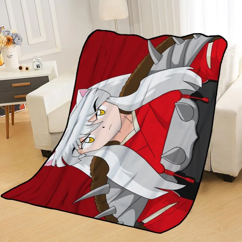 Personalized Blankets Custom InuYasha Blankets for Beds Soft DIY Your Picture Decoration Bedroom Throw Travel Blanket
