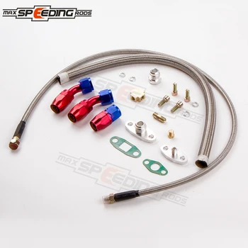 

Turbo Oil Feed + Return Line Hose Kit For Universal T3 T4 T70 T66 T04E Oil cooled Turbo charger