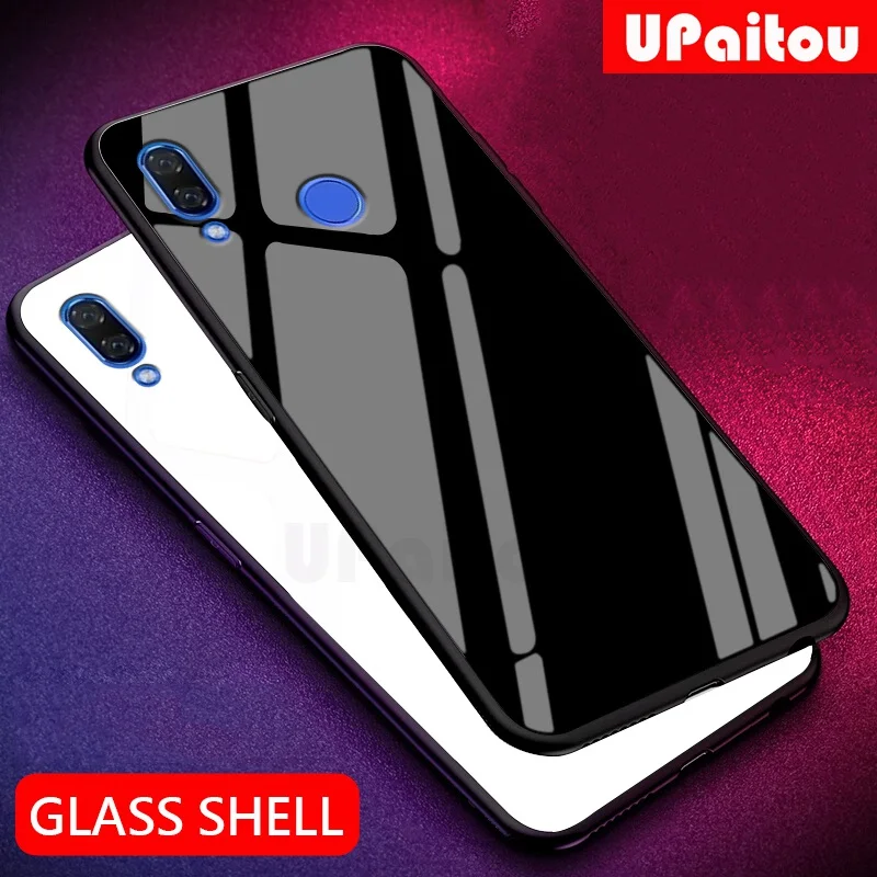 Роскошный чехол UPaitou из закаленного стекла для Huawei P20 Lite Мягкий противоударный