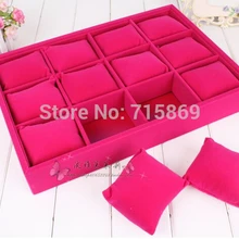 1 шт. роза цвет бархат браслет ювелирные изделия Дисплей Подушки браслет/часы небольшой лоток для хранения r