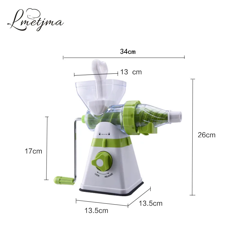 Ручная Соковыжималка LMETJMA LK0724G сверхмощная из нержавеющей стали для цитрусовых