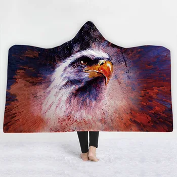 

9 Styles Eyes Looking at You 3D Printed Plush Hooded Blanket for Beds Warm Wearable Soft Fleece Throw Blankets