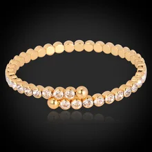 Браслет в богемном стиле, брендовый золотой цвет, модный ювелирный подарок, австрийский Браслет-манжета со стразами для женщин, H373