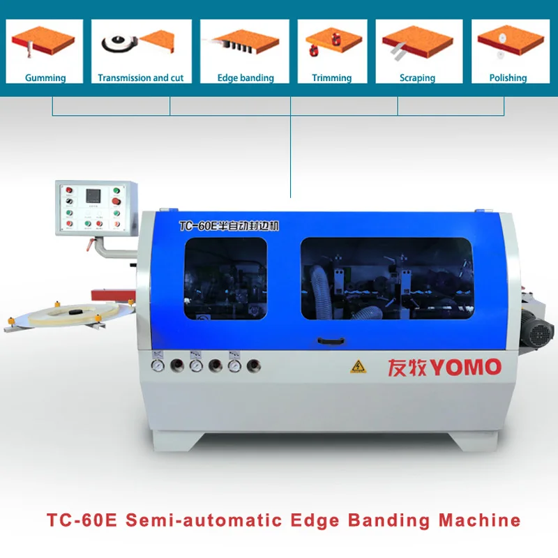 Деревообрабатывающий полуавтоматический Кромкооблицовочный станок TC-60E Кромкооблицовочный станок