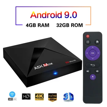 

Magicsee A5X MAX Android 9.0 TV Box RK3318 4GB RAM + 32GB ROM 2.4G WIFI BT4.0 Support 4K Media Player