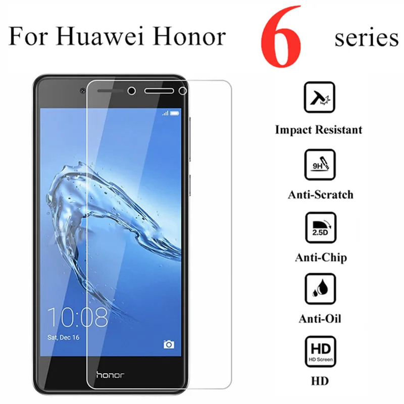 

on for huawei honor 6x protective glass honer 6a 6c 6 plus 6 c pro 6 a 6 x 6plus tempered glas hauwei hono x6 c6 a6 film s creen