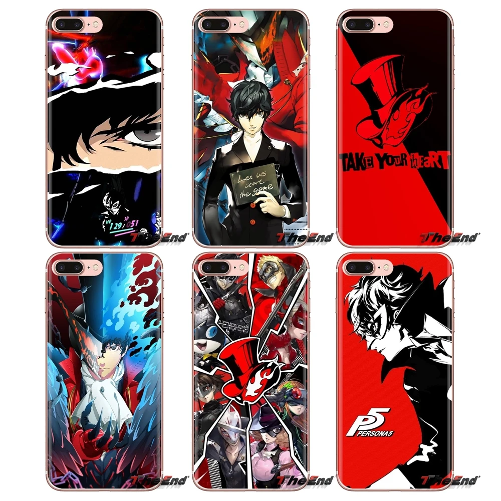 Persona 5 Soft Transparent Shell Covers For Xiaomi Mi4 Mi5 Mi5S Mi6 Mi A1 A2 5X 6X 8 9 Lite SE Pro Max Mix 2 3 2S |