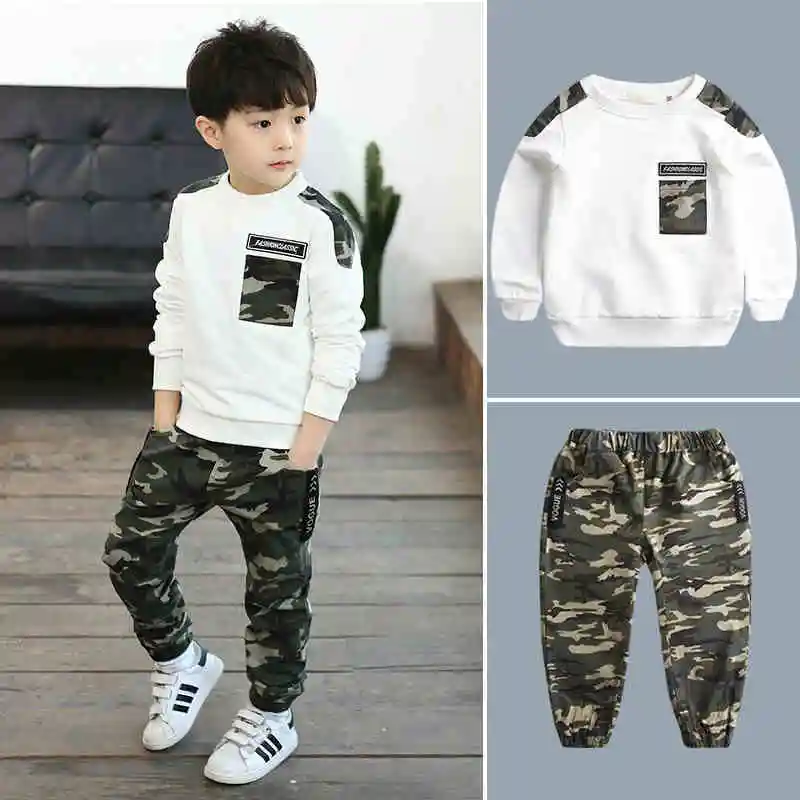 

2PCS/set Cotton Spring Autumn Baby Boy Clothing Sets Sport Clothes Set For Boy Kids Clothes Suit (Shirt+Pants) 4-13Y Boys Suit