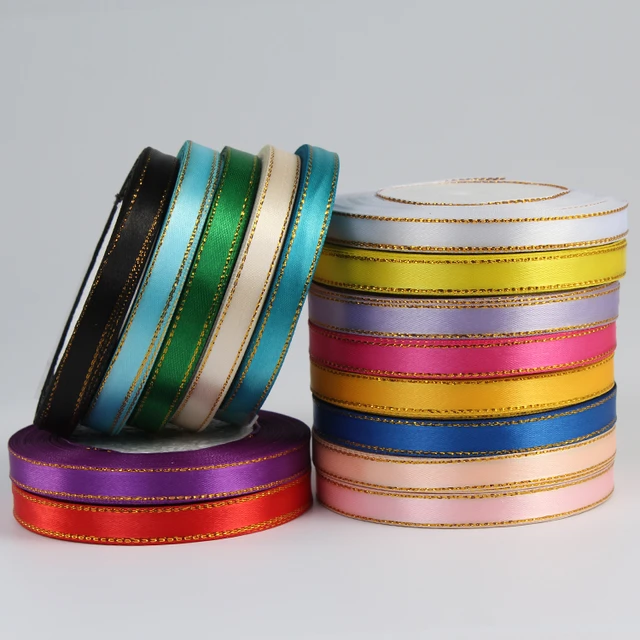 50Yards Satin Ribbon for Crafts Ribbons Decorative Glitter Ribbon