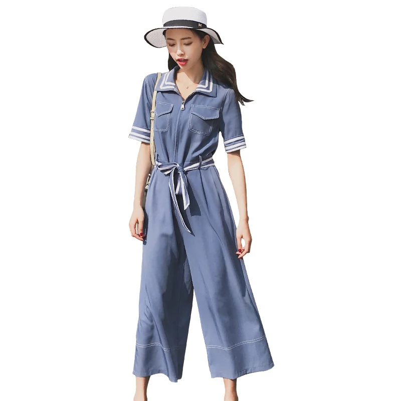 Fashion temperament rompers womens jumpsuit 2018 Korean