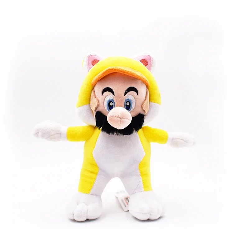 

New Arrival Yellow Cat Mario Plush Toy 18cm Super Mario 3D World Mario Plush Toy Soft Doll With Tag Free Shipping