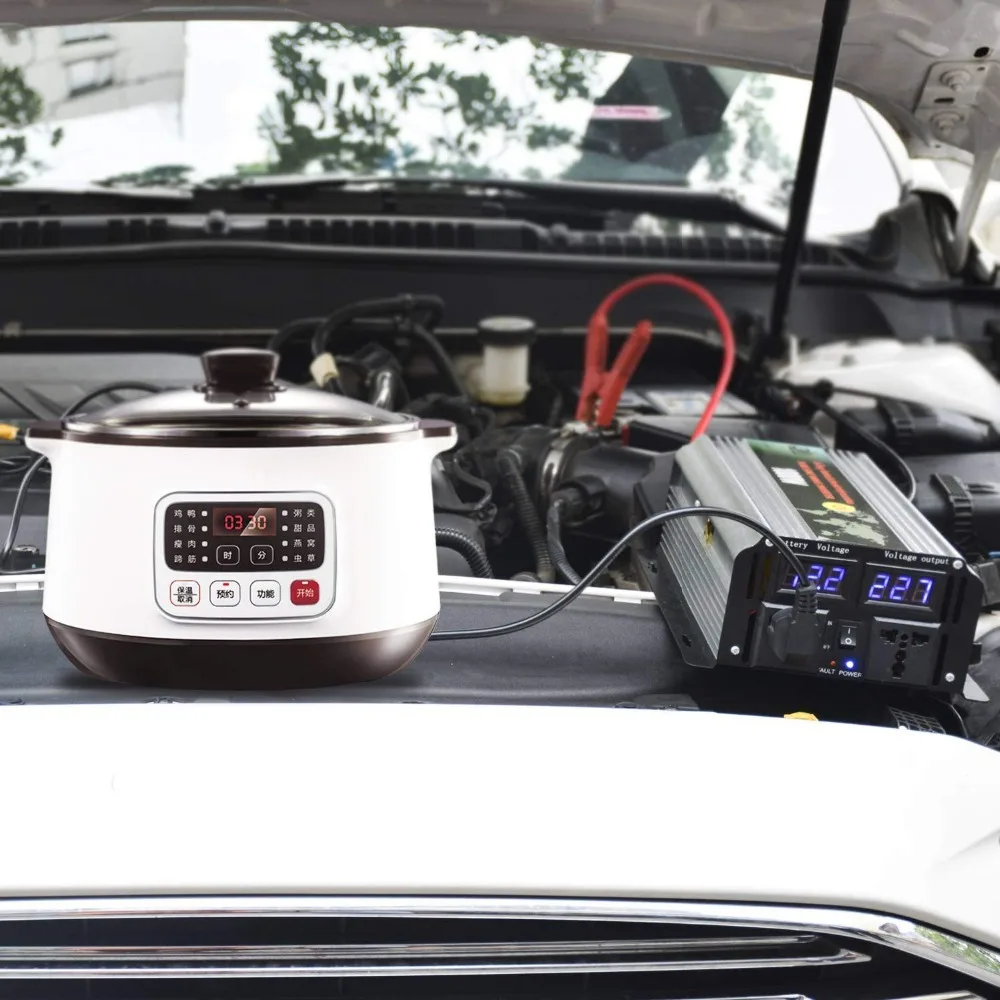 

CNIKESIN Car Power Inverter 12V DC To 220V 230V AC Converter Pure Sine Wave Solar 2000W Power Inverter For Home Outdoor