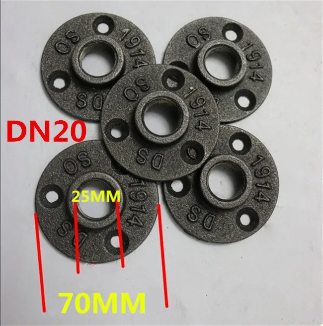 DN15 DN20 гладить фланец литья под старину фланец База кронштейн для G3/" трубой 4 шт./лот DN15 фланец для 1/" трубы