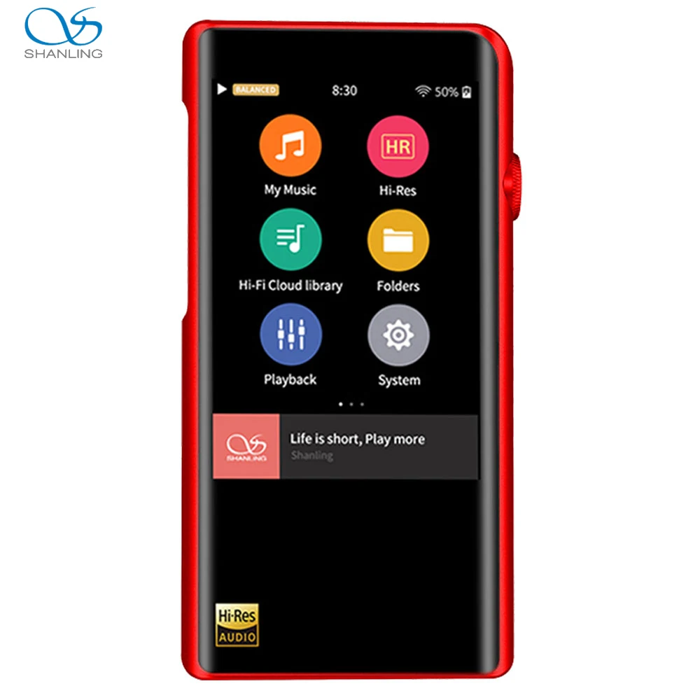 SHANLING M5s Hi-res Mp3 Wifi плеер Mp3 плеер Bluetooth Mp3 без потерь Hifi музыкальный плеер DAC Flac WAV портативный воспроизводитель Mp 3 - Цвет: red