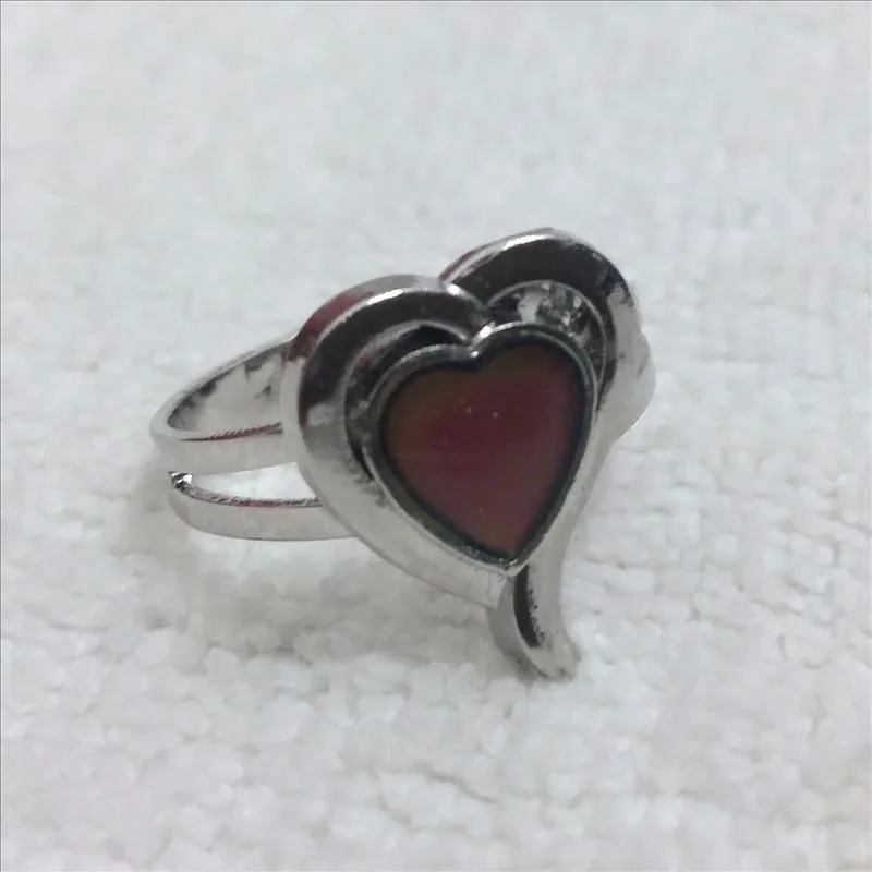 Мода Любящее сердце кольцо-Определитель настроения высокое качество изменение цвета регулируемое кольцо