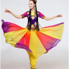 Большие качели Синьцзян Уйгурский в этническом стиле Танцы solo для выступления танец меньшинств костюм Китайский народный танец одежда Уйгурский костюмы