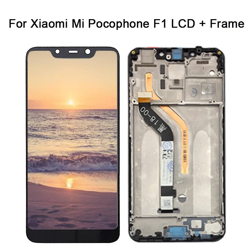 2018 For Xiaomi poco F1 LCD Display Touch Screen Digitizer Assembly for ...