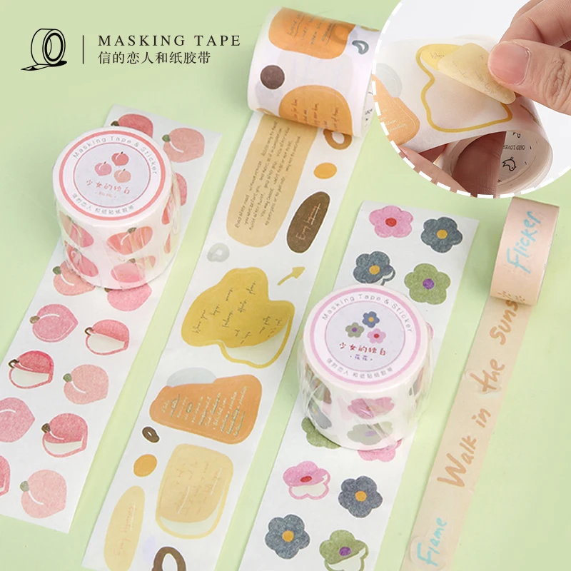 

1pcs \Girl DIY Creative Fun Cute Retro Personality Tape Album Diary Calendar Scrapbook Student Stationery Office Supplies Tape