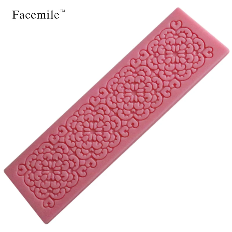 

Gift Facemile 1PCS Flower Pattern Shape Silicone Mold Mat Lace Mold Fondant Cake Decoration Baking Tool Embossed Mold