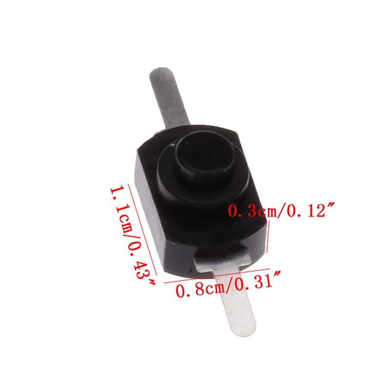 

Plastic and Metal 10pcs 1A 30V DC 250V Black Latching On Off Mini Torch Push Button Switch New