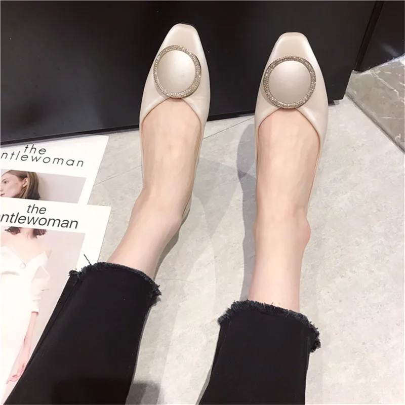 

New Fashion Woman Flats Shoes Female Ballet Shoes Slip On Loafers Pointed Toe Casual Espadrilles Zapatos Mujer