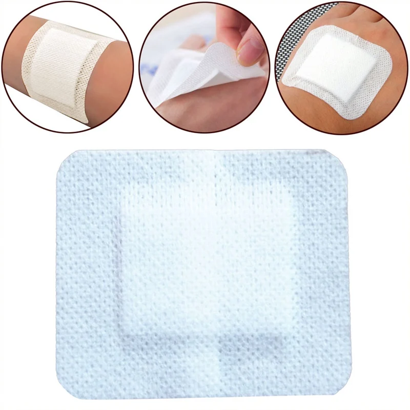 

10 Pcs/Bag Hypoallergenic Non-woven Medical Adhesive Wound Band Aid Bandage Wound Breathable Hemostatic Paste First Aid Kit