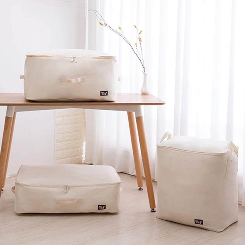 Home Multipurpose Oxford Cotton Quilt Bag Storage Bag Foldable