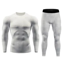 Термобелье мужское Мужская теплая одежда Long Johns Set Теплые колготки Зимнее длинное компрессионно