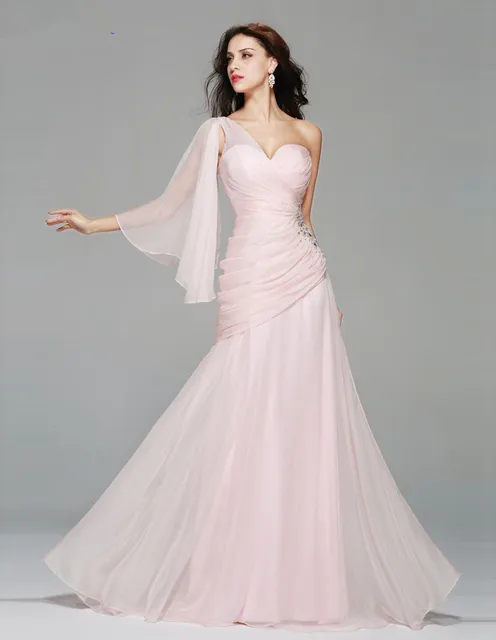 Special Price New Designer Beaded Long One Shoulder Pink Mermaid A-line Women Formal party gown Night Robe De Soiree bridesmaid dresses Special Price New Designer Beaded Long One Shoulder Pink Mermaid A-line Women Formal party gown Night Robe De Soiree bridesmaid dresses