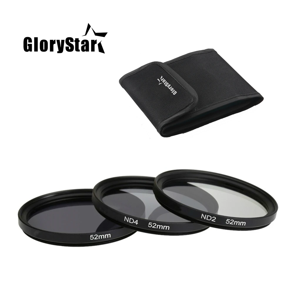 

GloryStar 3 in 1 Gray ND2 ND4 ND8 Lens Filter Kit Set 49mm 52mm 55mm 58mm 62mm 67mm 72mm 77mm for Canon Nikon Sony Pentax Camera