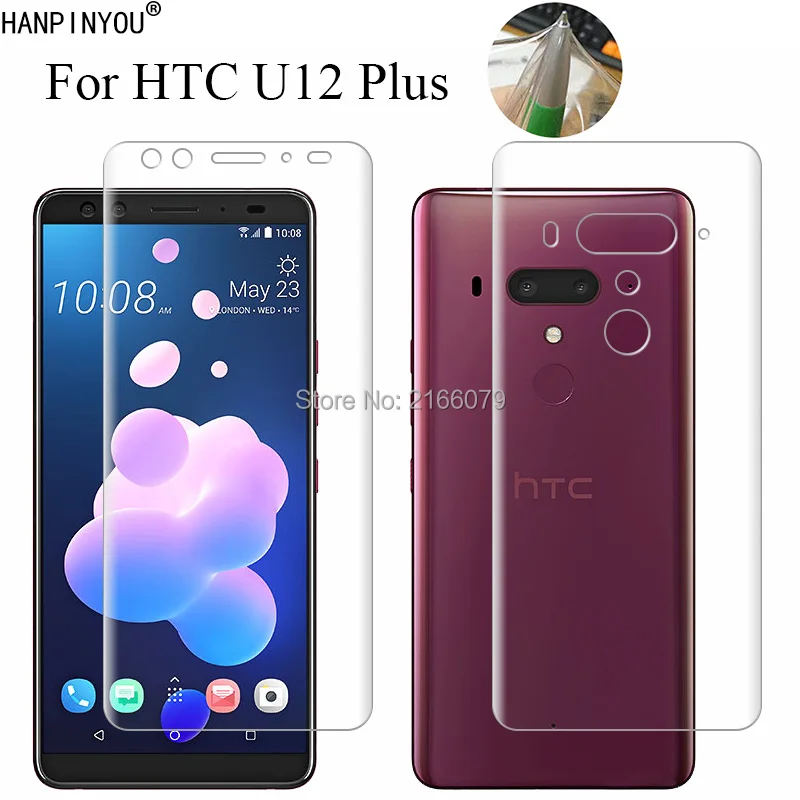 Защитная пленка для HTC U12 Plus, U12Plus, 6,0 дюйма, из мягкого ТПУ, прозрачная защитная пленка + инструменты для очистки