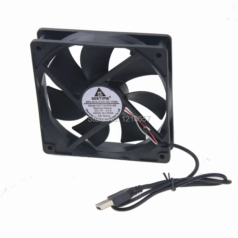 2 шт. в партии Gdstime DC 5 USB 120 мм 120*120x25 12025S Охладитель Двигателя Бесщеточный