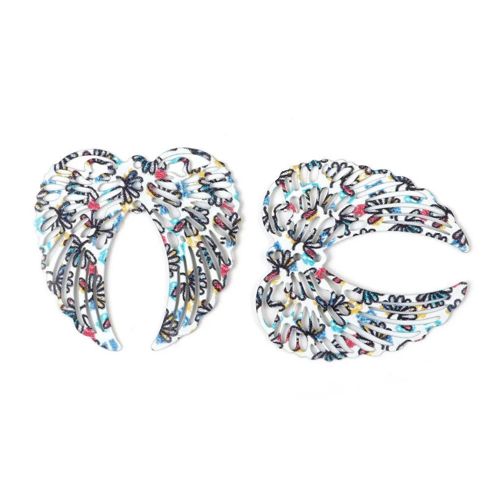 DoreenBeads подвески из железного сплава с рисунком полые крылья многоцветные