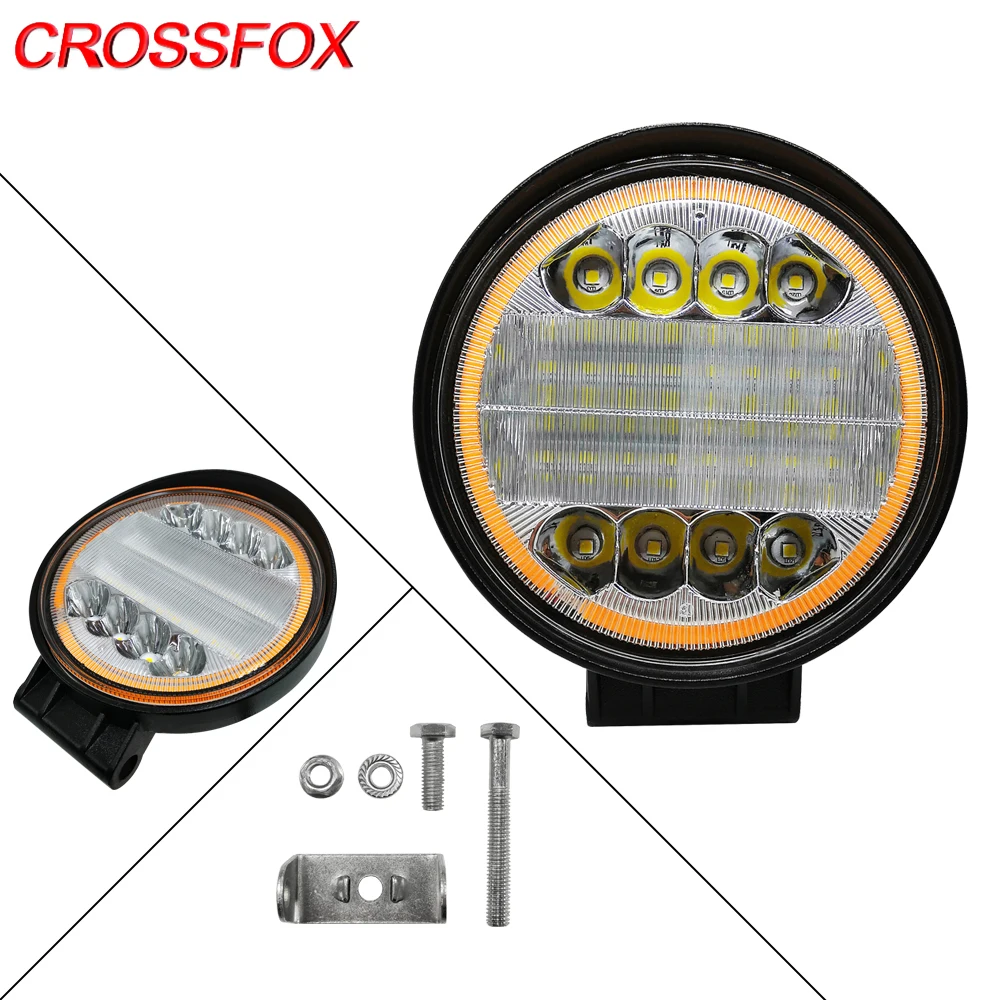 

CROSSFOX Auto 72W LED Work Light 12V 24V 3000K 4300K 6000K Worklamp For 4WD 4x4 Truck SUV ATV Off Road Motorcycle Tractor Boat