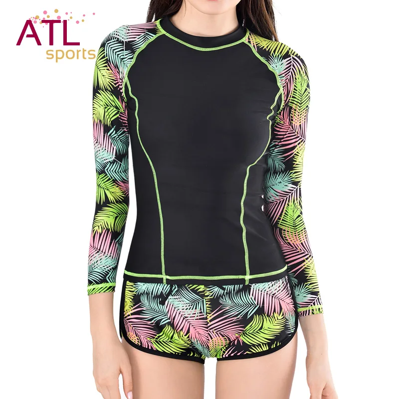 Surf Rashguard Women Protection Surf Rash Guard Swimming Long Sleeve