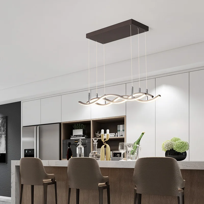 

Led restaurant chandelier Simple modern atmosphere living room bedroom bar table lamp creative personality strip Nordic lamps