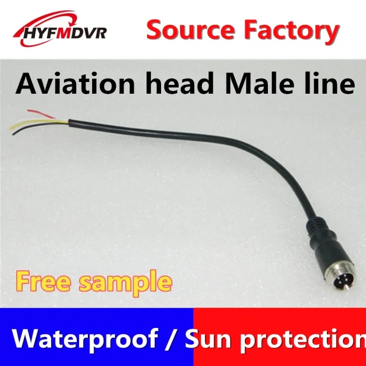 4-core медь воздушных головы мужской кабель-удлинитель щит авиации разъем Подключение Автомобильная камера мониторинг провод