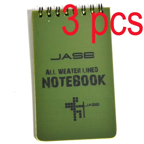

Hot Sale! 3 3x5'' Green Favor Tactical Note Book All-Weather All Weather Notebook Waterproof Writing Paper in Rain