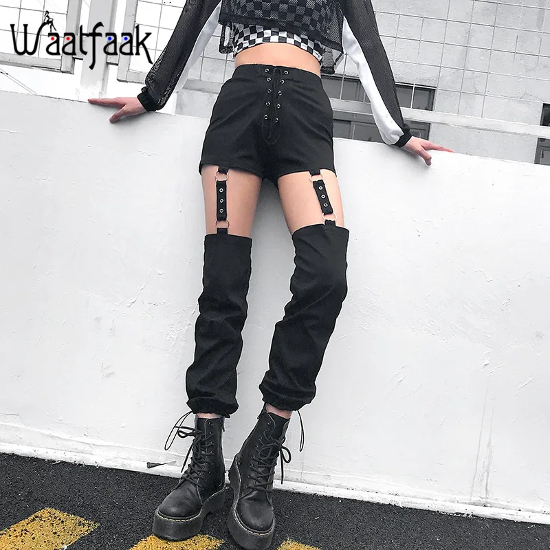 hollow buckle cargo pants
