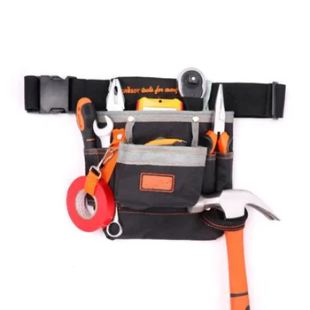 

Home Waist 7 Pocket Tool Belt Pouch Holster Storage Holder Electrician Tool Bags