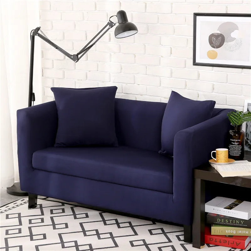 Сплошной цвет эластичный чехол на диван для гостиной плотно оберните все включено противоскользящее покрывало на диван, кушетку покрытие для домашнего декора