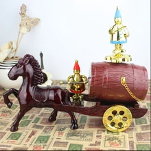 Ретро перевозки музыкальная шкатулка "Карусель" лошадь музыкальная шкатулка Заводной поезд каретки Rotatry музыкальные орнамент на день рождения Рождественский подарок