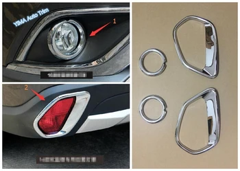 

Lapetus Auto Styling Front & Rear Tail Fog Lights Lamp Cover Trim 4 pcs / set Fit For Mitsubishi Outlander 2015 2016 2017 ABS