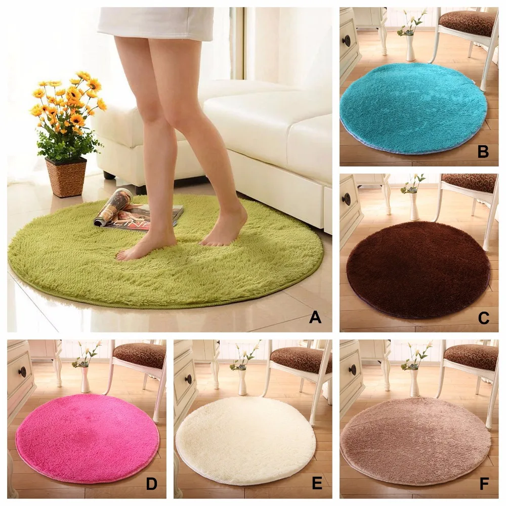 Kinds Circle Carpet Superfine Fiber Bedroom Skin friendly Rugs Fitness Floor Mat Bedroom Dining
