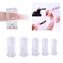 20 шт Быстрая разборная форма наконечники с Типсы для наращивания ногтей двойной формы палец расширение Набор ногтей УФ светодиодный пластик строительный УФ-гель Инструмент