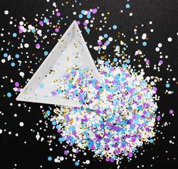 

30g~500g,Shining Colorful Nail Sequins Tips Round Shape Mixed 1~3mm 3D Nail Art Glitter Paillettes Manicure Nail Art Decoration