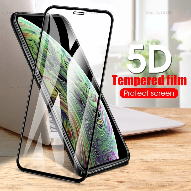5D изогнутое полноэкранное Защитное стекло для iPhone 7 8 Plus 6 6s X закаленное XR XS MAX