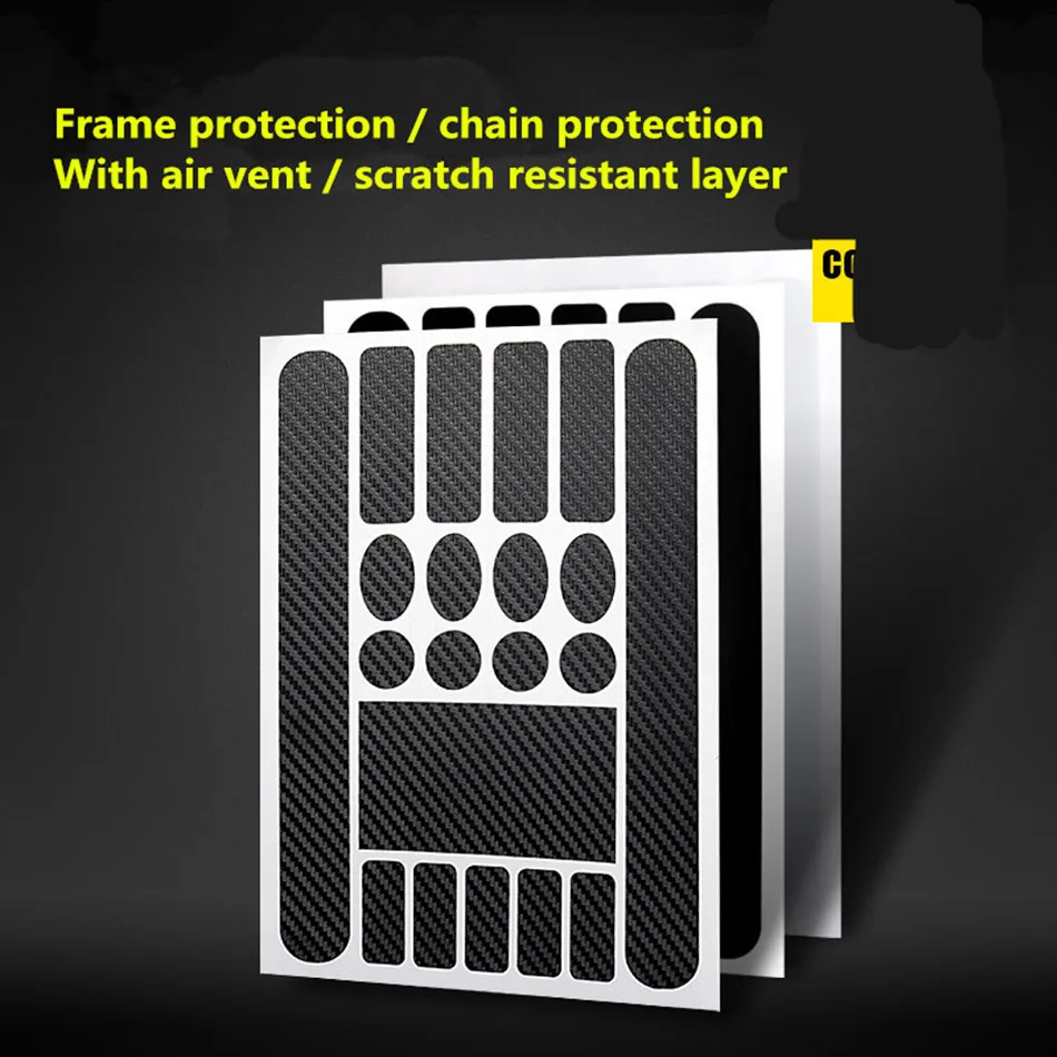 

Mountain Bike Protect Chain Stickers Road Folding Bicycle Frame Protecto Front Fork Protective Film Anti-scratch Leather Sticker