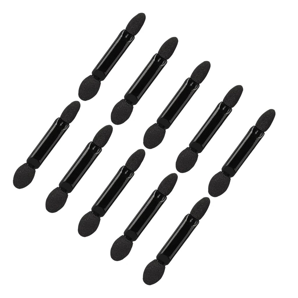10 Packs Soft Disposable Dual Ended Eyeshadow Brush Sponge Headed Oval Makeup Cosmetics Applicators Eyeshadow Brush Sponge Tip