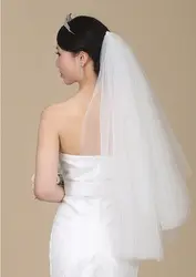2017 New Белый Покрывалами Свадебная фата Благородный Два слоя Люкс Свадебная фата Невесты Фата CRT002
